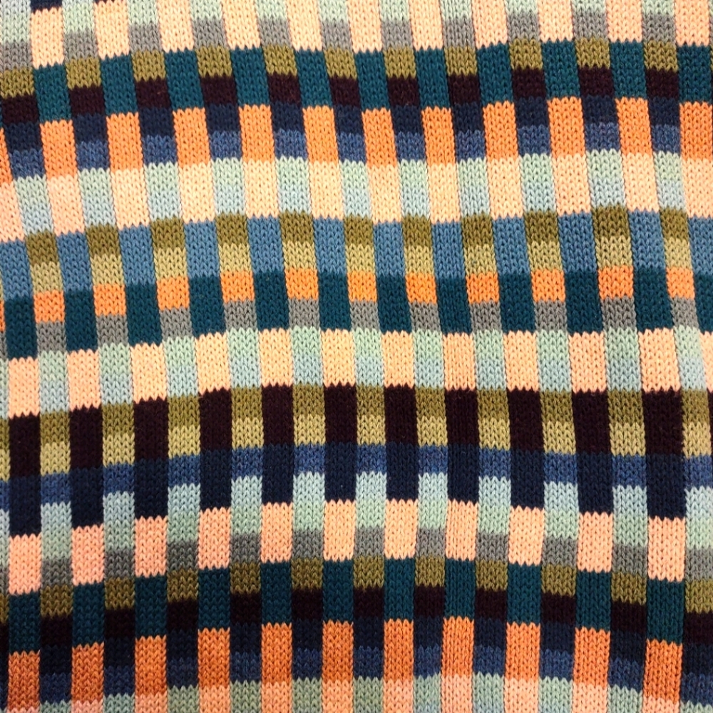 Talbots Cotton Geometric Stripe Block Open Front … - image 5